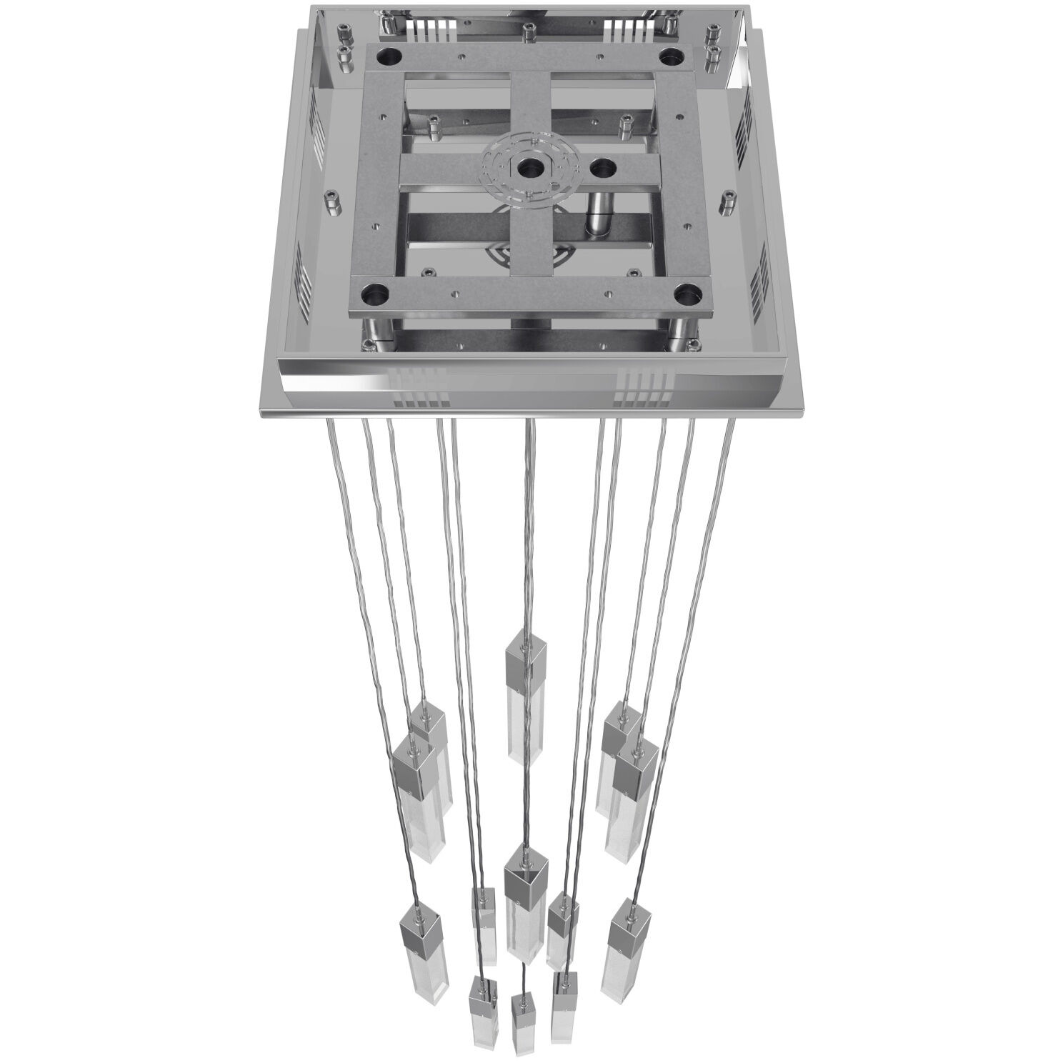 Original Glacier Snow Avenue LED 20 inch Polished Chrome Multi Port Pendant Ceiling Light