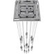 Original Glacier Snow Avenue LED 20 inch Polished Chrome Multi Port Pendant Ceiling Light