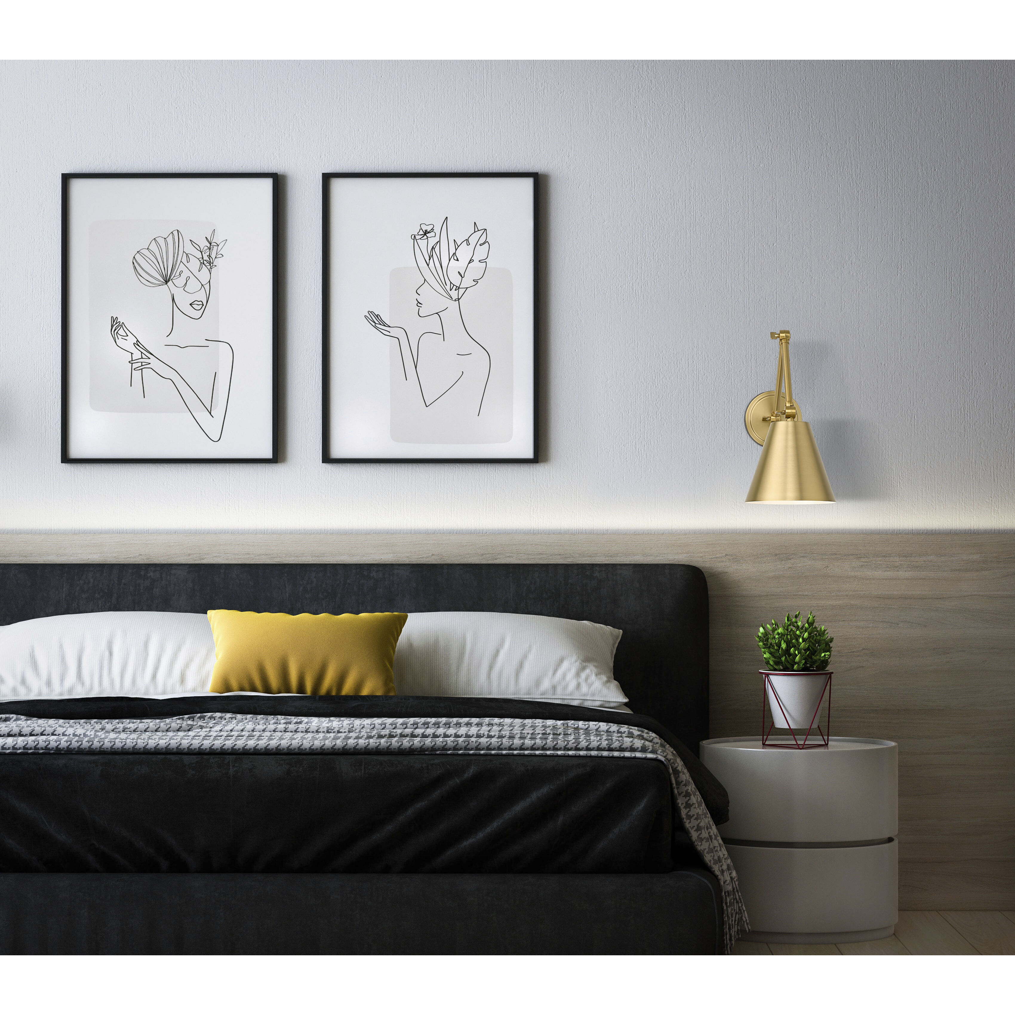 Regent 1 Light 7.5 inch Modern Gold Wall Sconce Wall Light