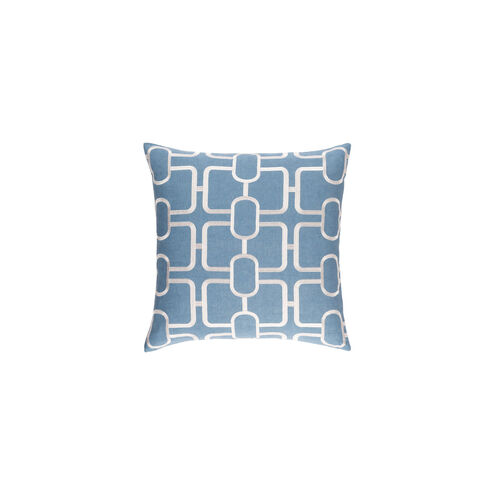 Lockhart 20 X 20 inch Denim and White Pillow