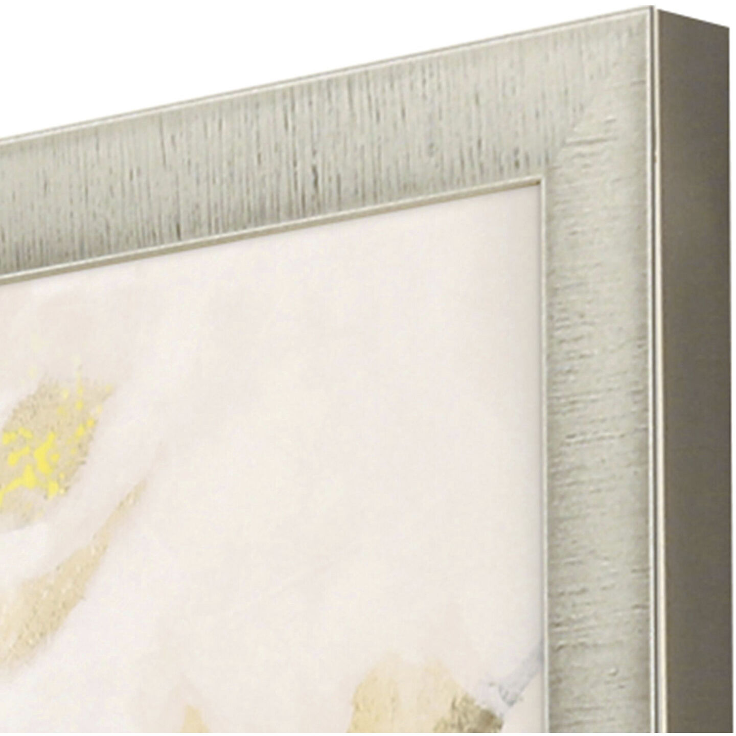 Lovely Place To Be Green and Neutral and White and Yellow Framed Art