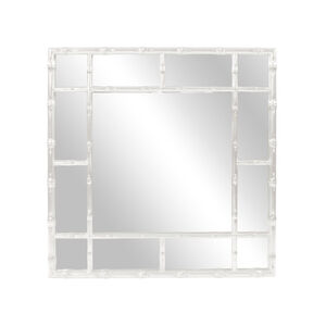 Bamboo 40 X 40 inch Glossy White Wall Mirror 