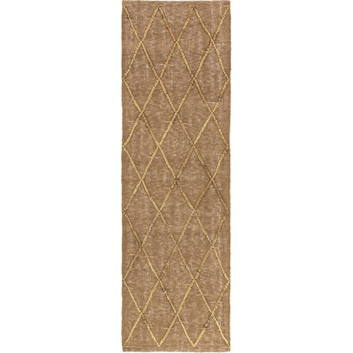 Mateo 96 X 30 inch Brown and Neutral Runner, Jute