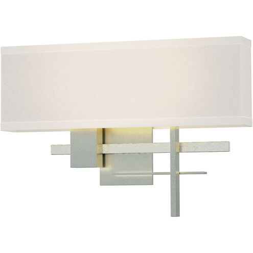 Cosmo 2 Light 16.5 inch Vintage Platinum and Vintage Platinum ADA Sconce Wall Light in Flax