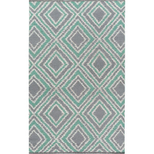 Juniper 63 X 39 inch Ivory, Emerald, Charcoal Rug