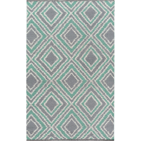 Juniper 63 X 39 inch Ivory, Emerald, Charcoal Rug