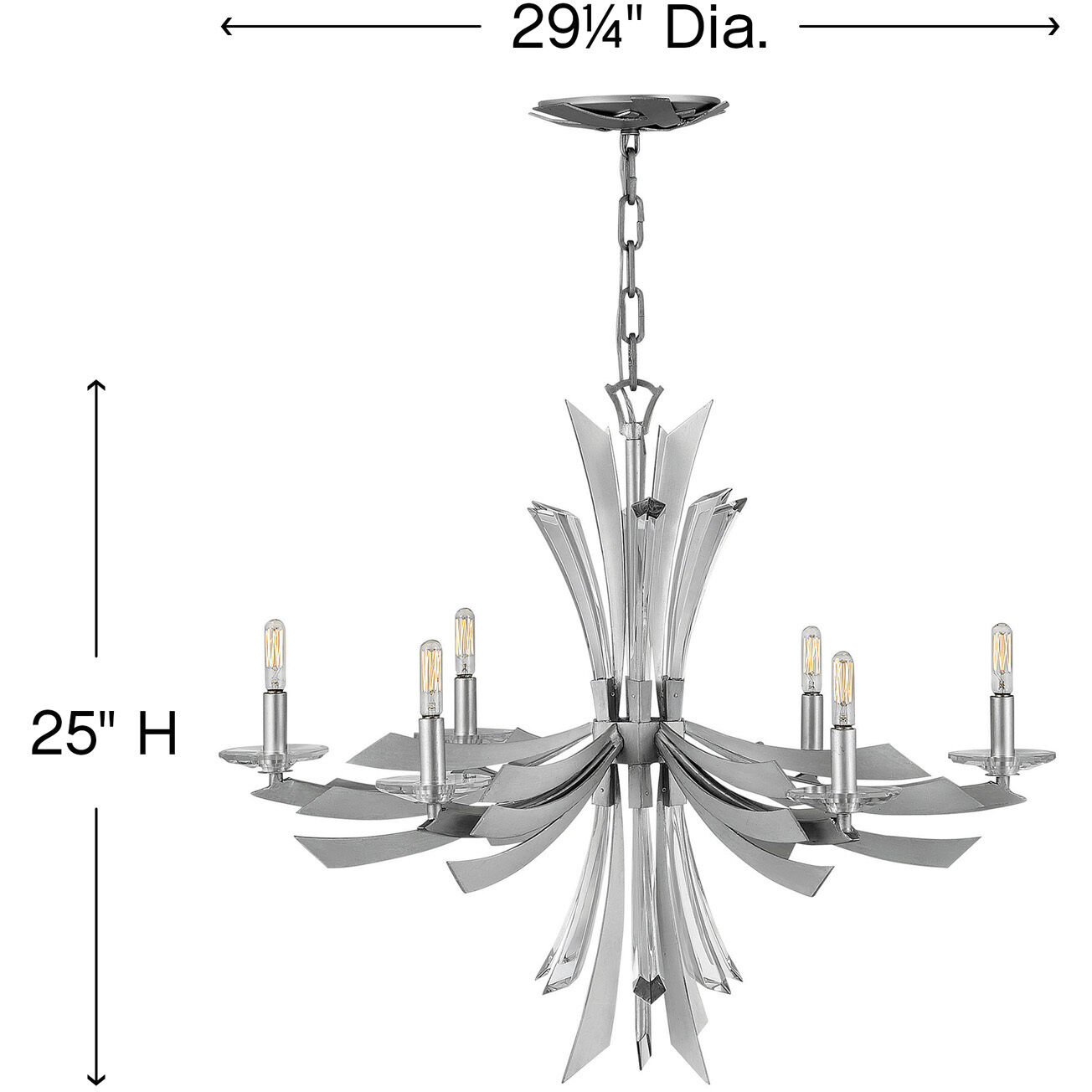 Vida LED 29.25 inch Glacial Chandelier Ceiling Light