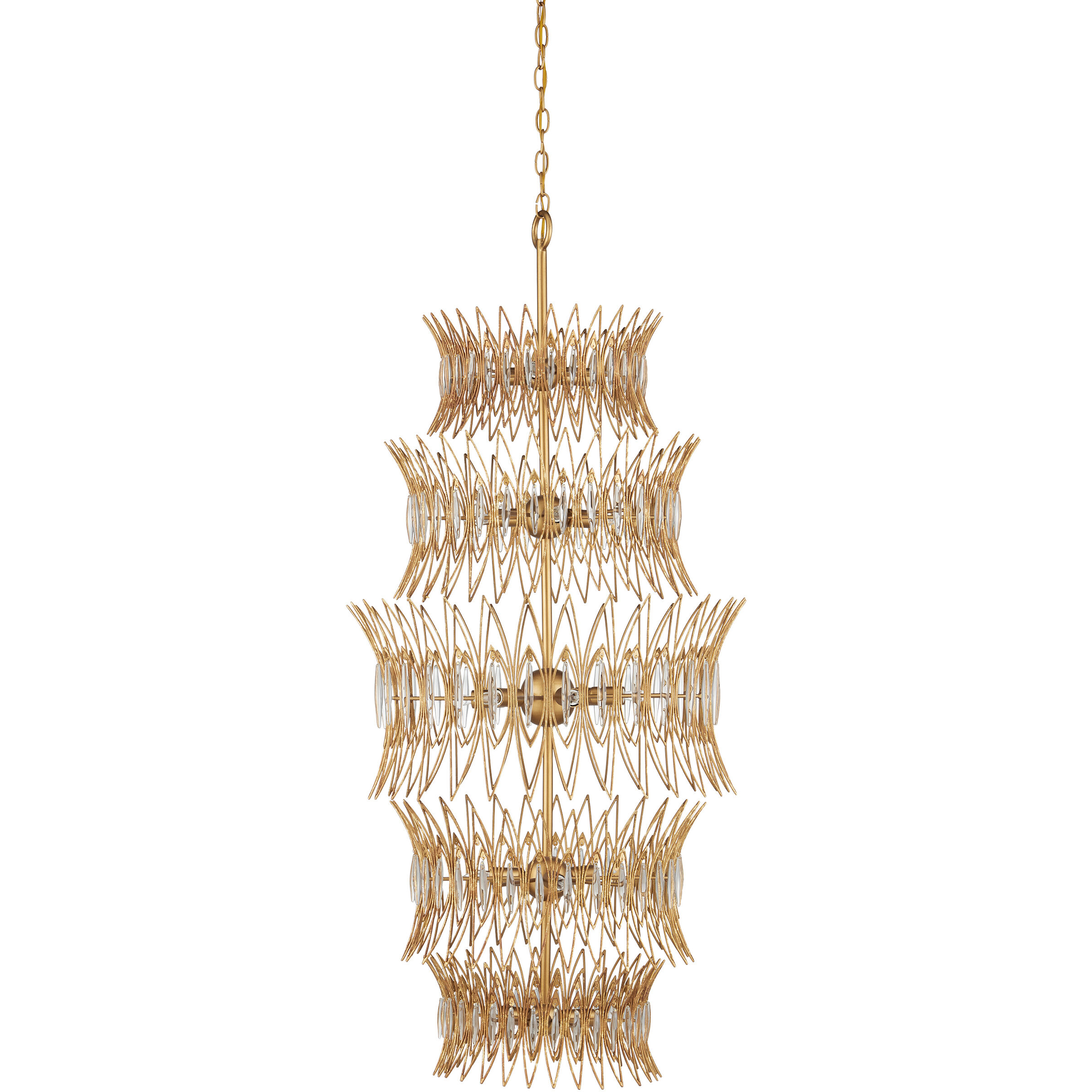 Marquise 18 Light 23.5 inch Clear/Luxor Gold Chandelier Ceiling Light, Large