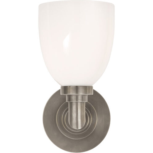 Chapman & Myers Wilton2 1 Light 5 inch Antique Nickel Single Bath Light Wall Light