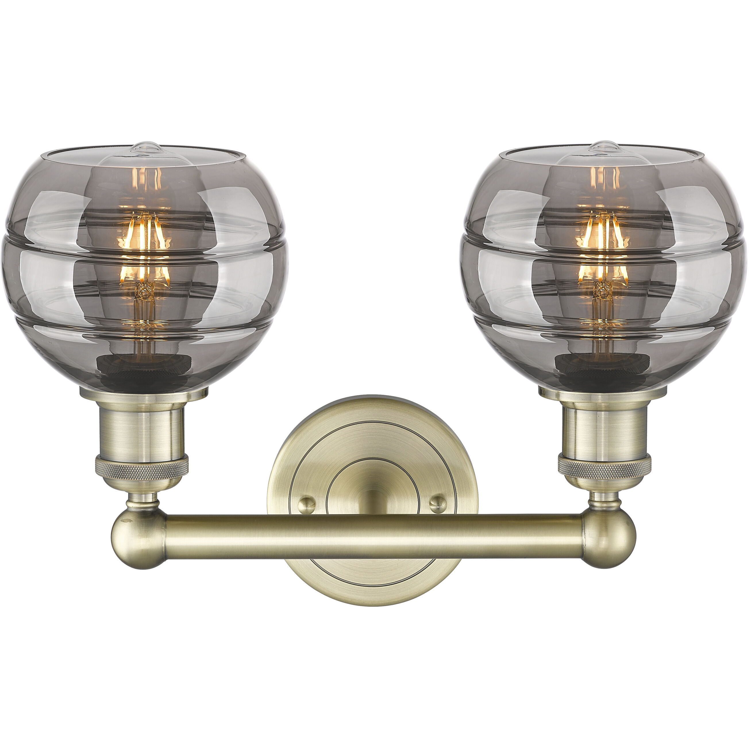 Edison Rochester 2 Light 14.88 inch Antique Brass Bath Vanity Light Wall Light