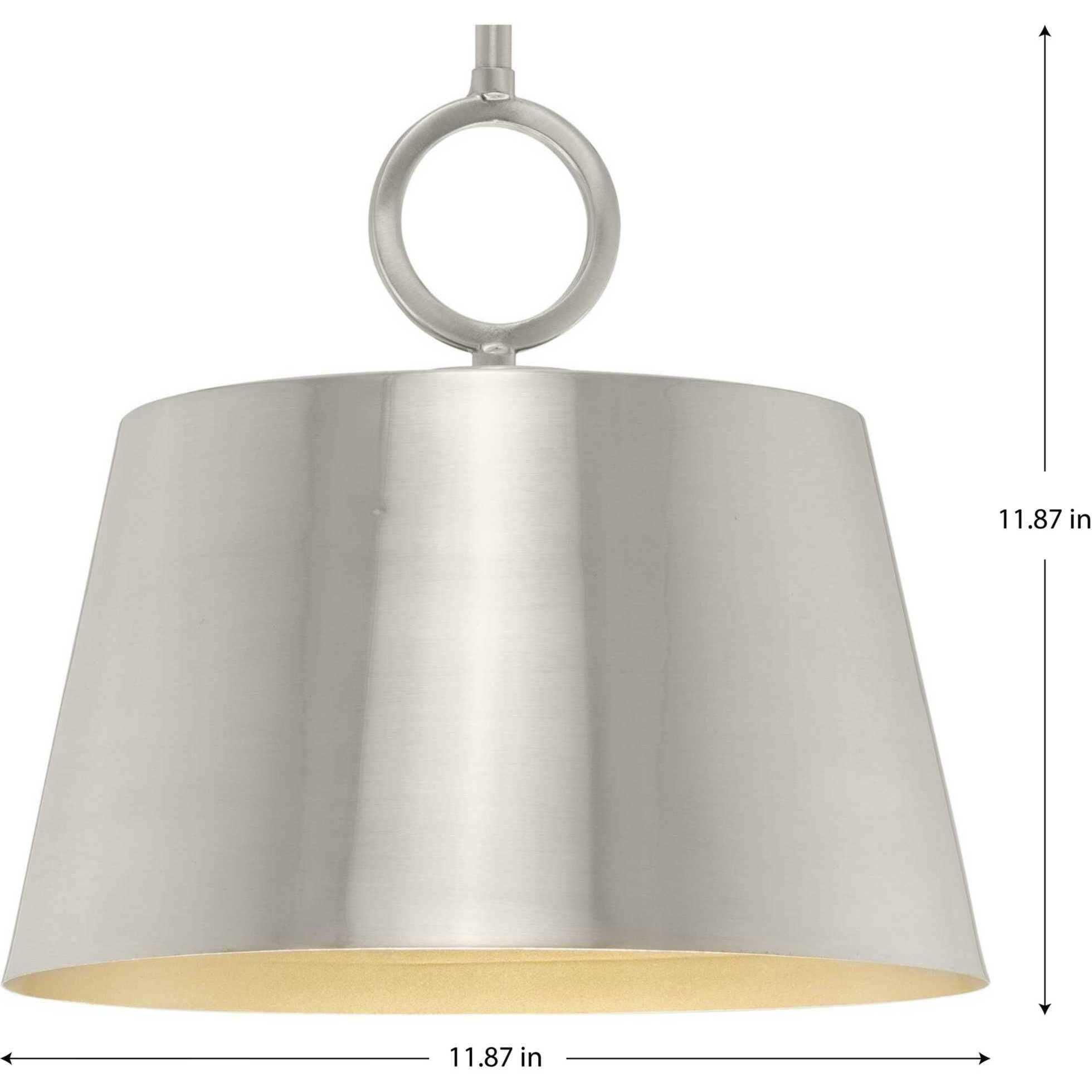 Parkhurst 1 Light 12 inch Brushed Nickel Pendant Ceiling Light