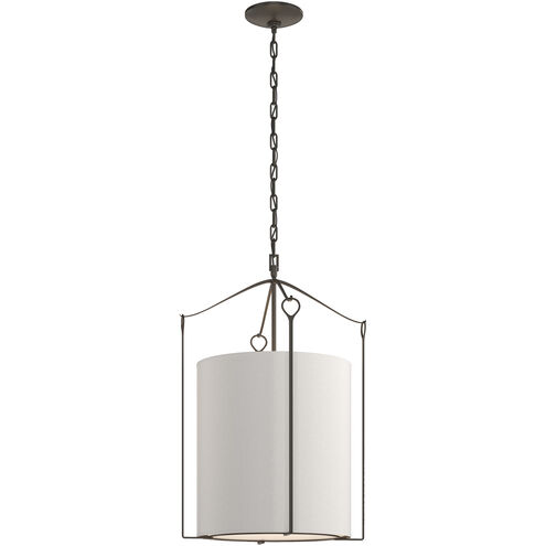 Bow 3 Light 19.3 inch Dark Smoke Pendant Ceiling Light in Flax, Tall