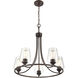 Ashford 5 Light 25 inch Rubbed Bronze Chandelier Ceiling Light
