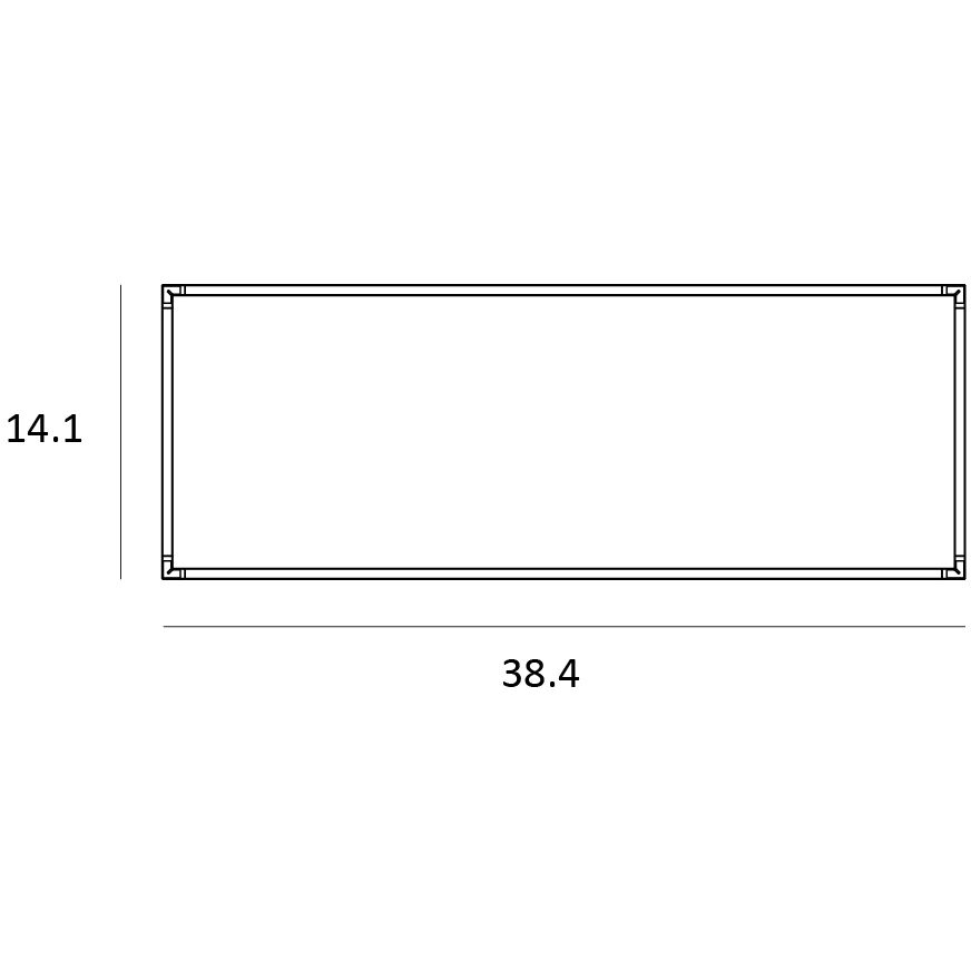 Z-Bar LED 14.1 inch Silver Pendant Ceiling Light, Rectangle