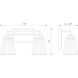 Lyna 2 Light 16 inch Matte Black Vanity Wall Light