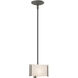 Exos Delta 1 Light 8 inch Natural Iron Mini Pendant Ceiling Light in White Art