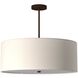 EVOLV 24 inch Dark Bronze Pendant Ceiling Light in White, Classic Family