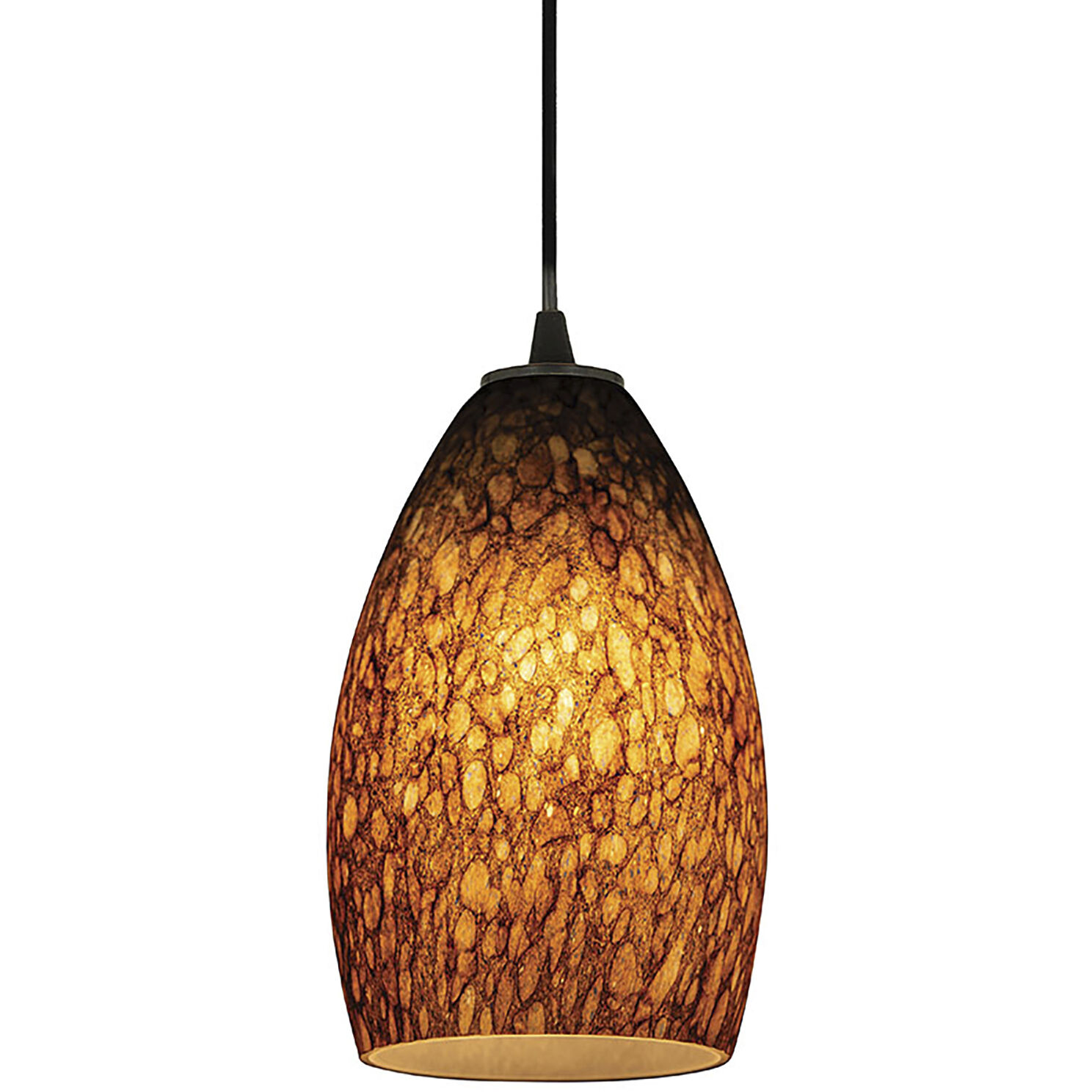 Champagne 1 Light 5 inch Oil Rubbed Bronze Pendant Ceiling Light in Brown Stone