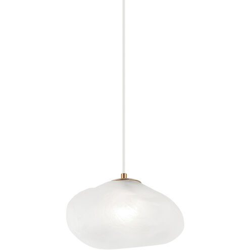 Melo 1 Light 11.88 inch Aged Gold Brass Pendant Ceiling Light