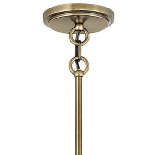 Clarke 4 Light 24.5 inch Warm Brass with Black Indoor Chandelier Ceiling Light