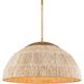 Copa 4 Light 24 inch Natural Brass Pendant Ceiling Light, Converts to Semi Flush