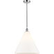 Edison Cone LED 16 inch Polished Chrome Pendant Ceiling Light