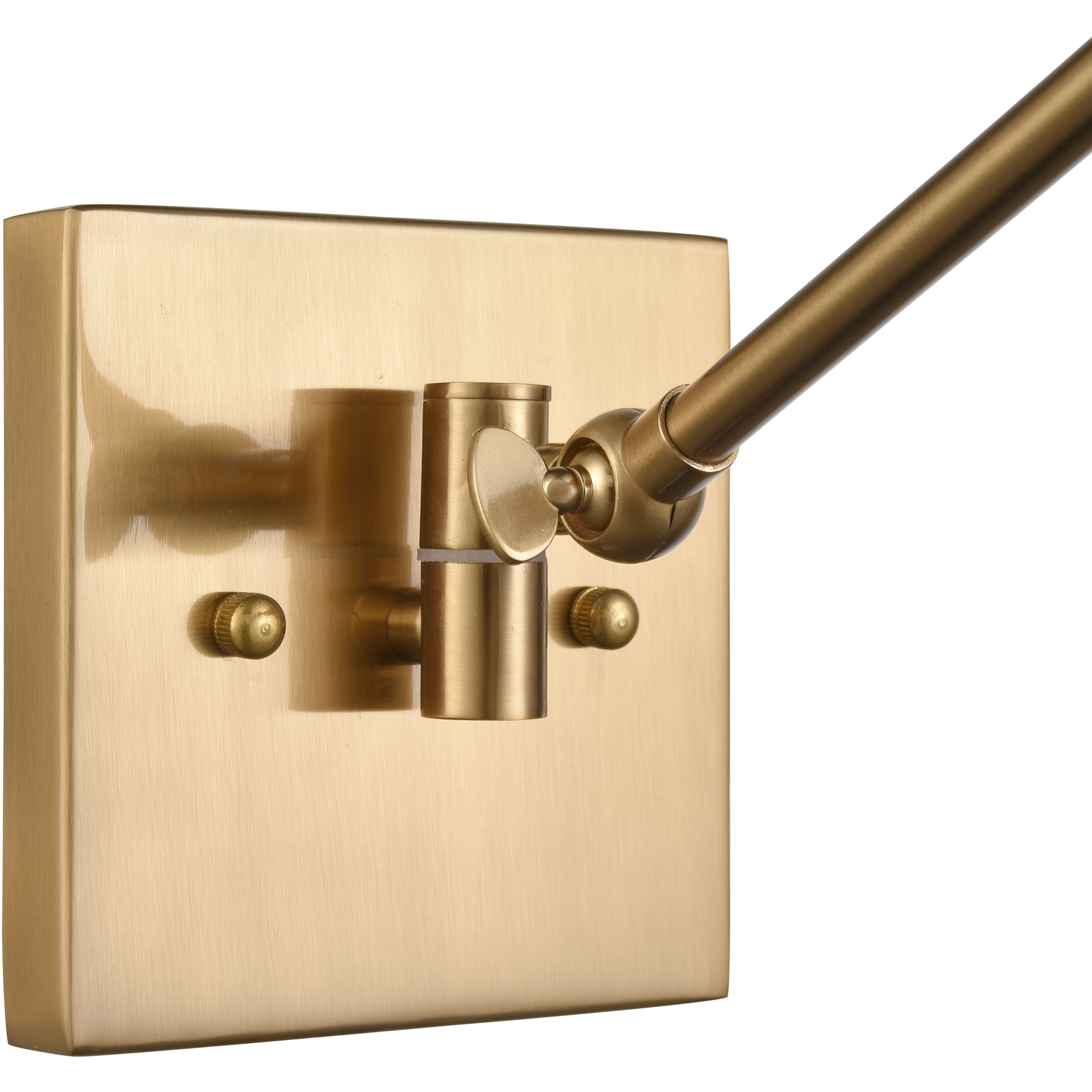 East Point 17 inch 60 watt Satin Brass Swingarm Sconce Wall Light