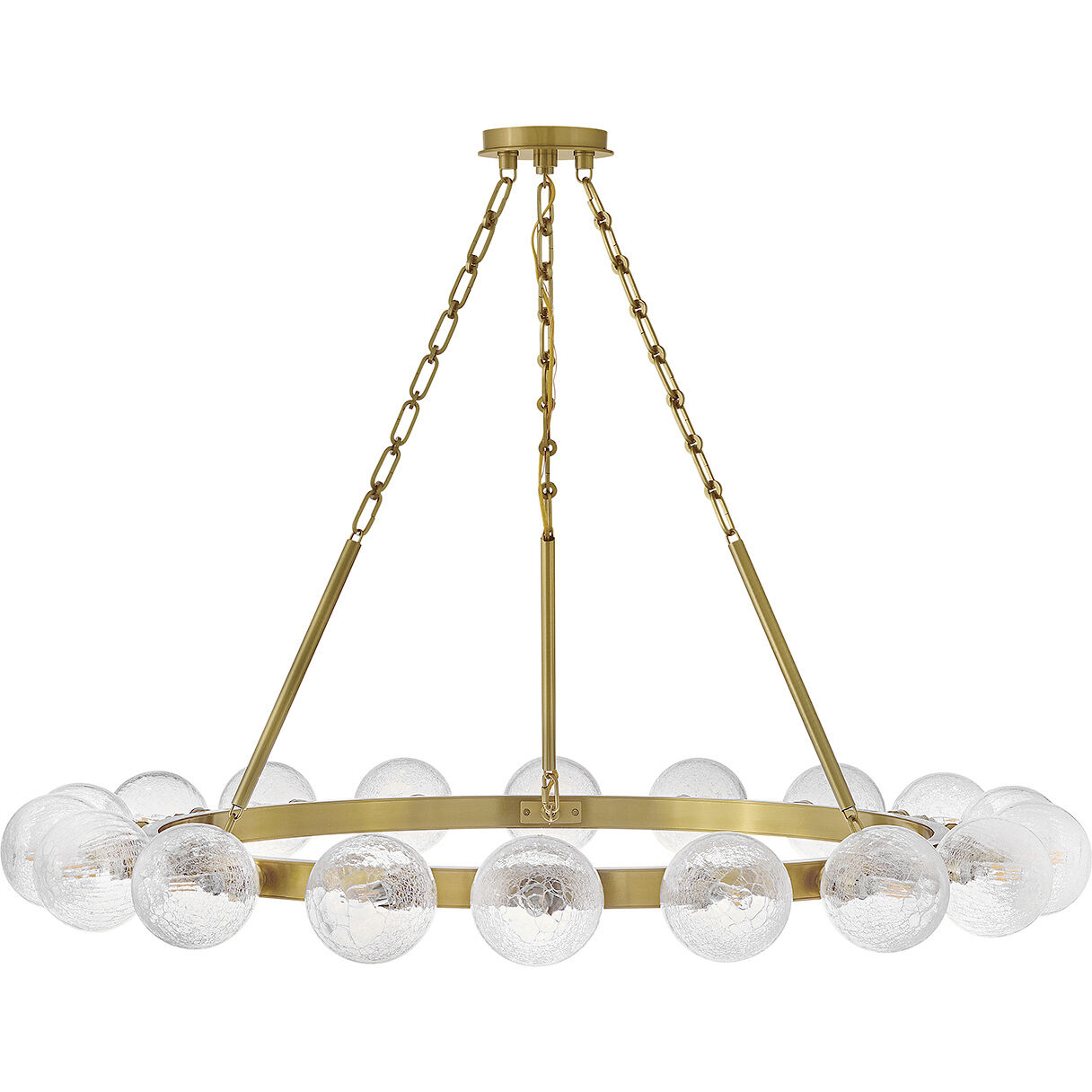 Coco 18 Light 44.25 inch Lacquered Brass Chandelier Ceiling Light