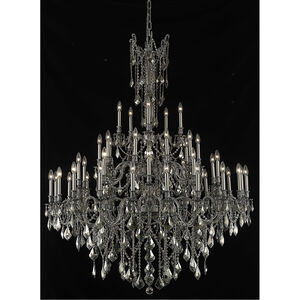 Rosalia 45 Light 54 inch Pewter Foyer Ceiling Light in Golden Teak, Royal Cut