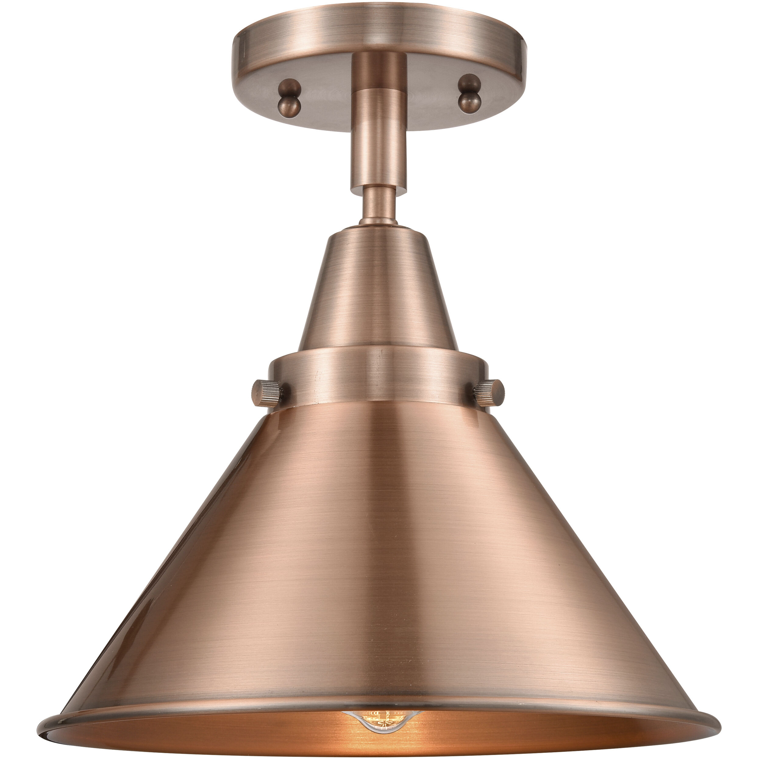 Franklin Restoration Briarcliff LED 10 inch Antique Copper Flush Mount Ceiling Light