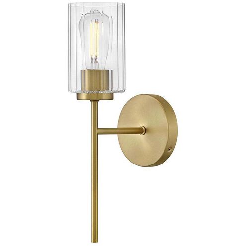 Leta 1 Light 7.5 inch Lacquered Brass Bath Light Wall Light