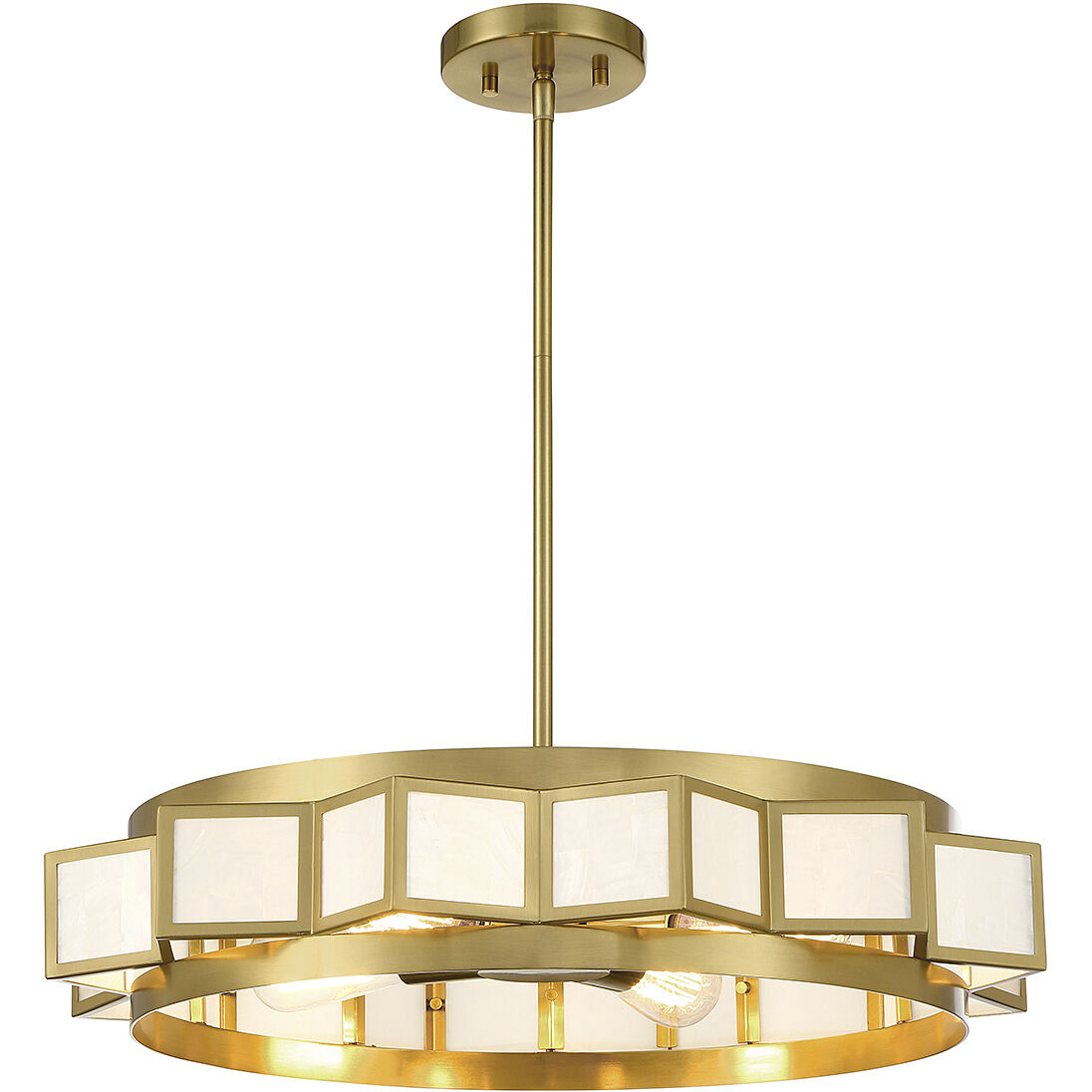 Gideon 4 Light 24 inch Warm Brass Chandelier Ceiling Light