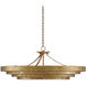 Belle 3 Light 36 inch Gold Leaf Chandelier Ceiling Light, Bunny Williams Collection
