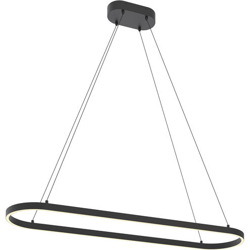 Glo 1 Light 48 inch Black Linear Pendant Ceiling Light