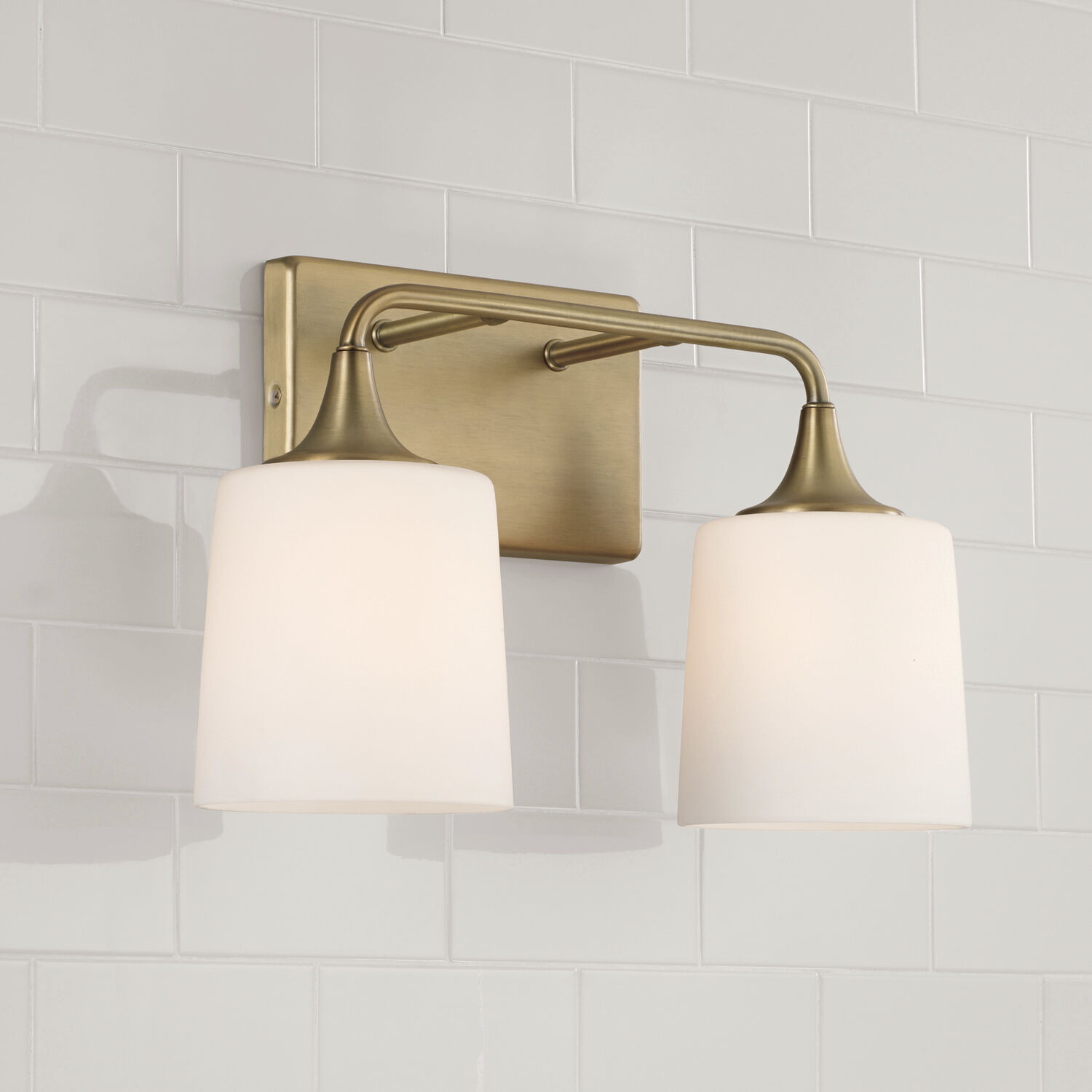 Presley 2 Light 16 inch Aged Brass Vanity Light Wall Light