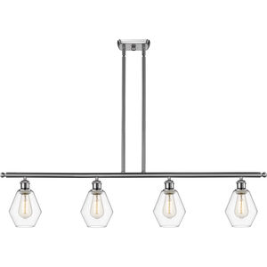 Ballston Cindyrella LED 48 inch Brushed Satin Nickel Island Light Ceiling Light in Clear Glass