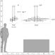 Grid 6 Light 53.6 inch Ink Pendant Ceiling Light