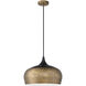 Orian Grande 1 Light 16 inch Brass and Black Pendant Ceiling Light
