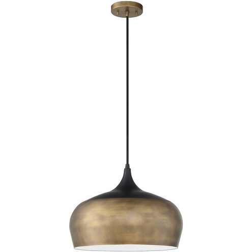 Orian Grande 1 Light 16 inch Brass and Black Pendant Ceiling Light