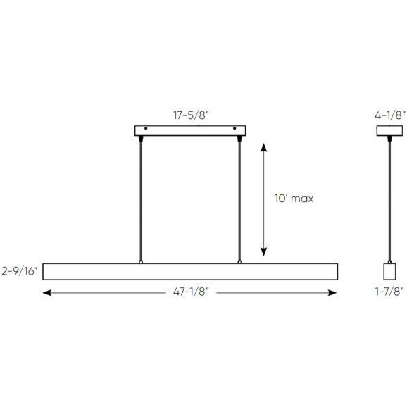 Boulevard Pendant 1 Light 1.88 inch Black Pendant Ceiling Light, Linear