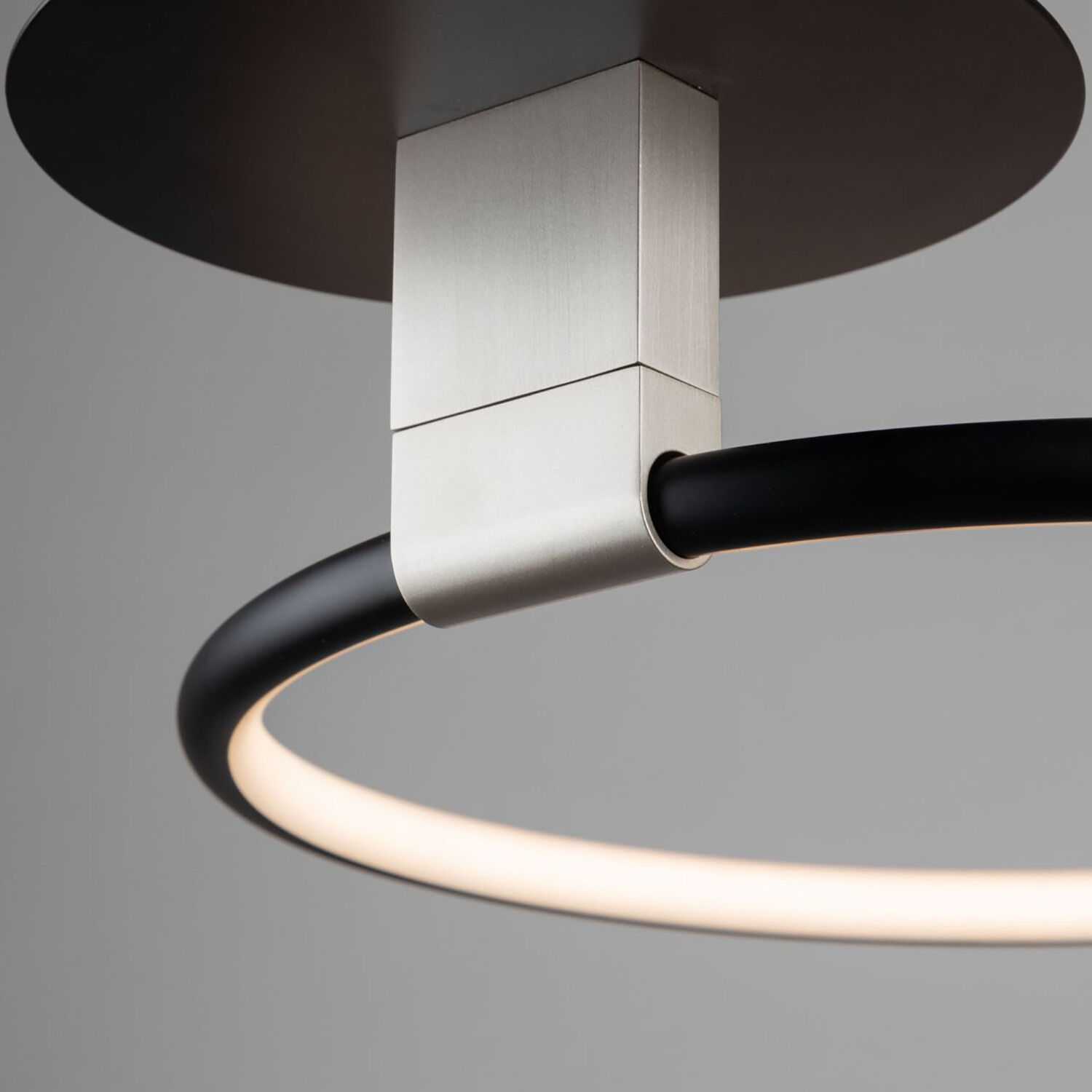 Halo LED 15 inch Black Semi-Flush Mount Ceiling Light