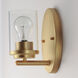 Corona 1 Light 4.5 inch Satin Brass Bath Vanity Wall Light in Clear