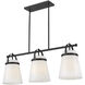 Tori LED 38 inch Black Chandelier Ceiling Light, Linear