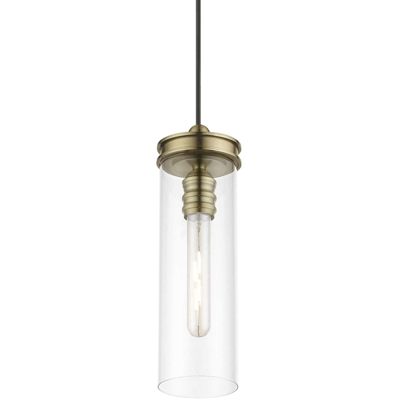 Devoe 1 Light 5 inch Antique Brass Mini Pendant Ceiling Light
