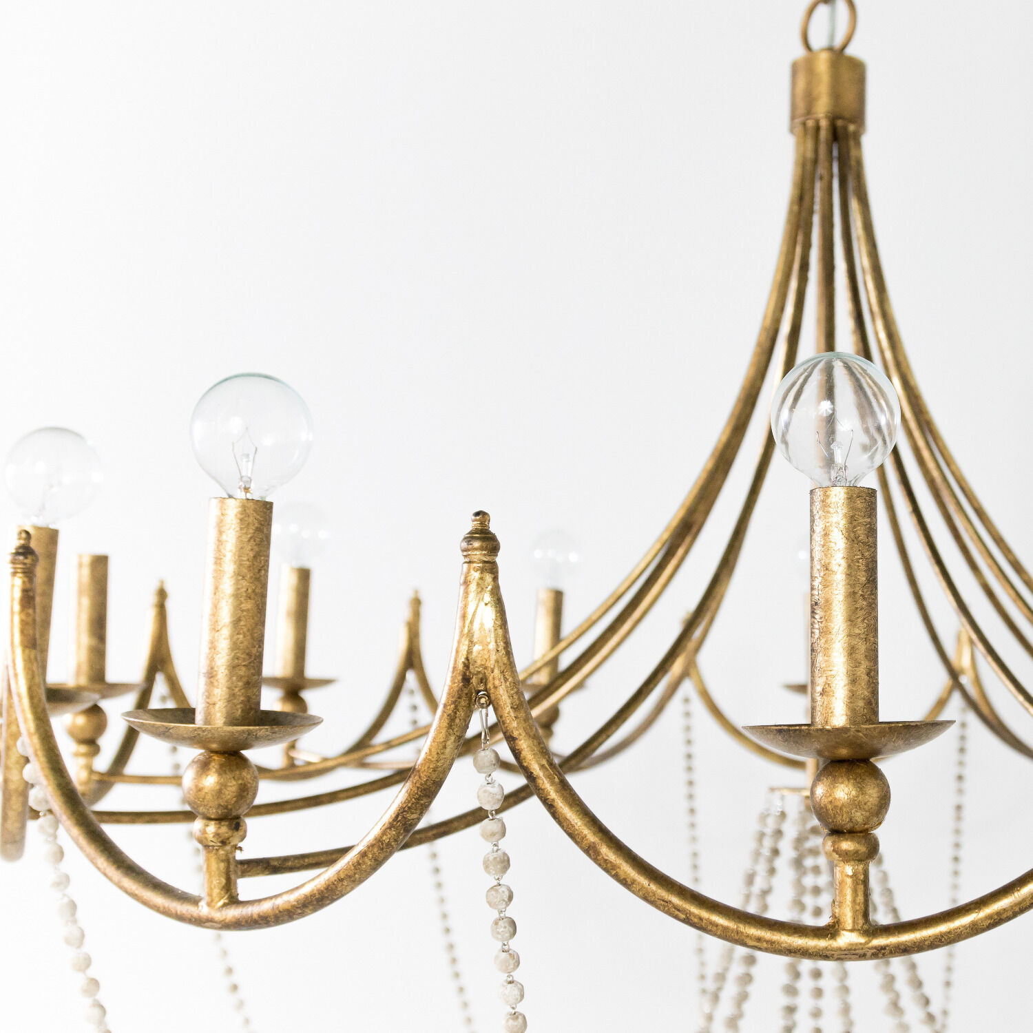 Sandra 12 Light 43.5 inch Antique Gold / Antique White Chandelier Ceiling Light