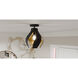 Kiko 1 Light 11 inch Matte Black Semi-Flush Mount Ceiling Light, Large