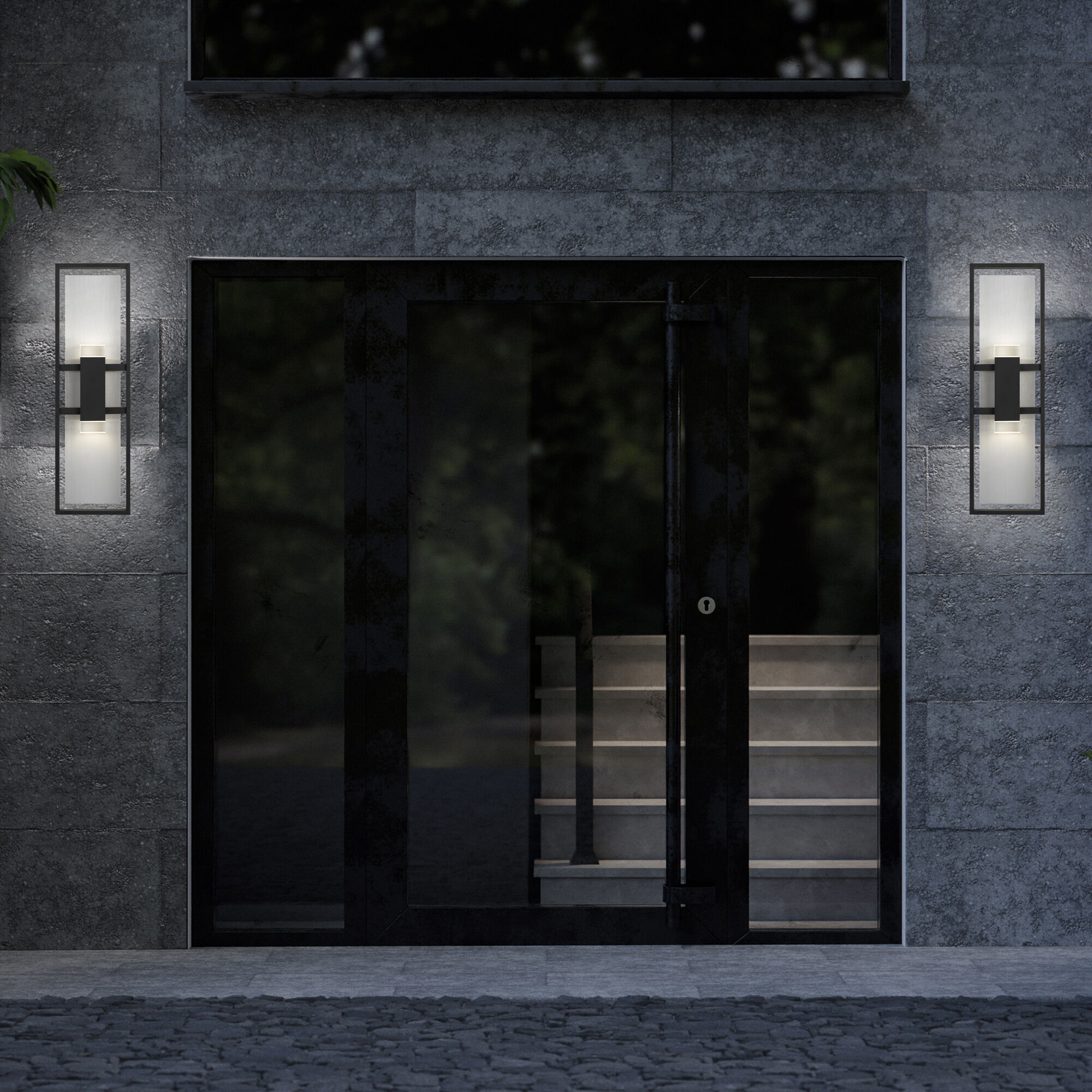 Mars LED 24 inch Sand Black Outdoor Wall Sconce