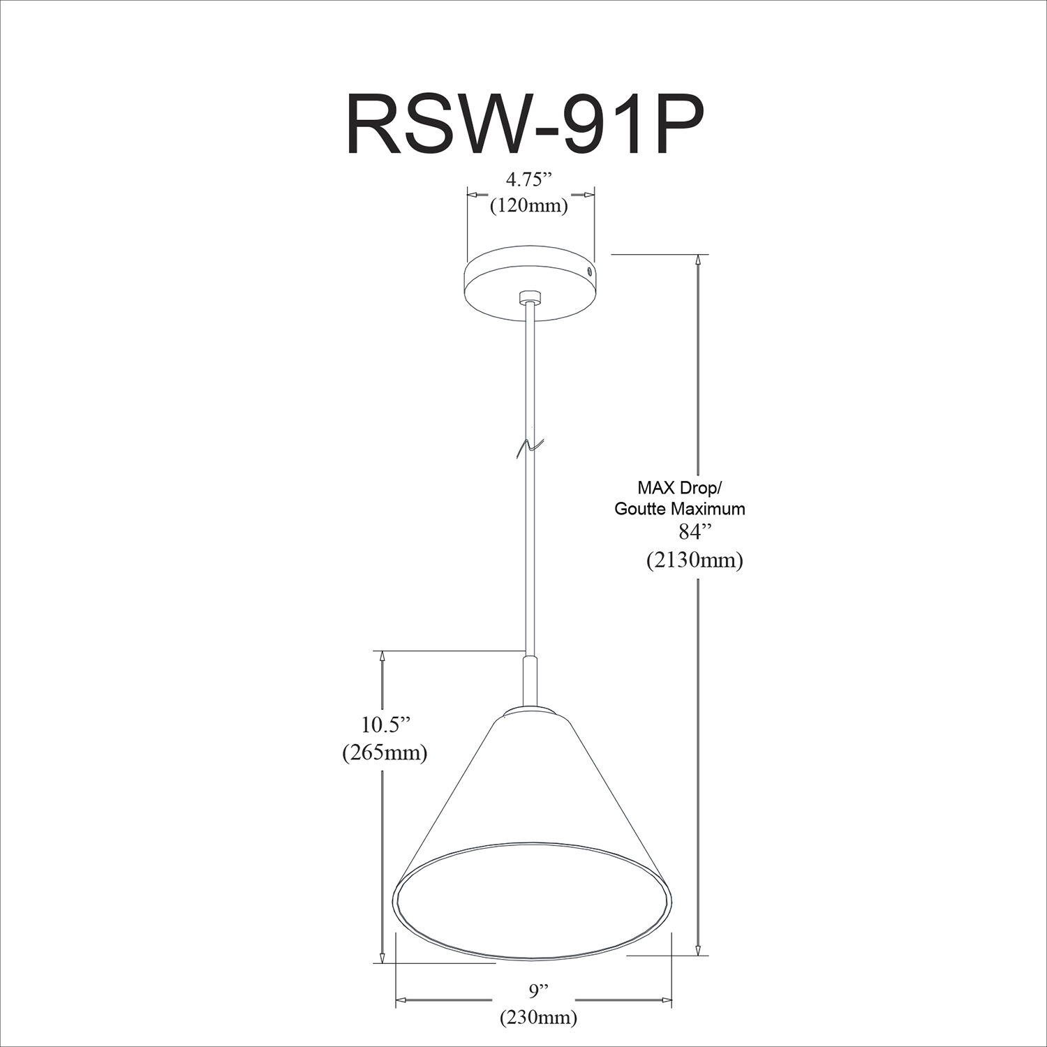 Roswell 1 Light 9 inch Matte Black with Clear Pendant Ceiling Light 