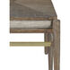 Visby Light Pepper/Brushed Brass Bench
