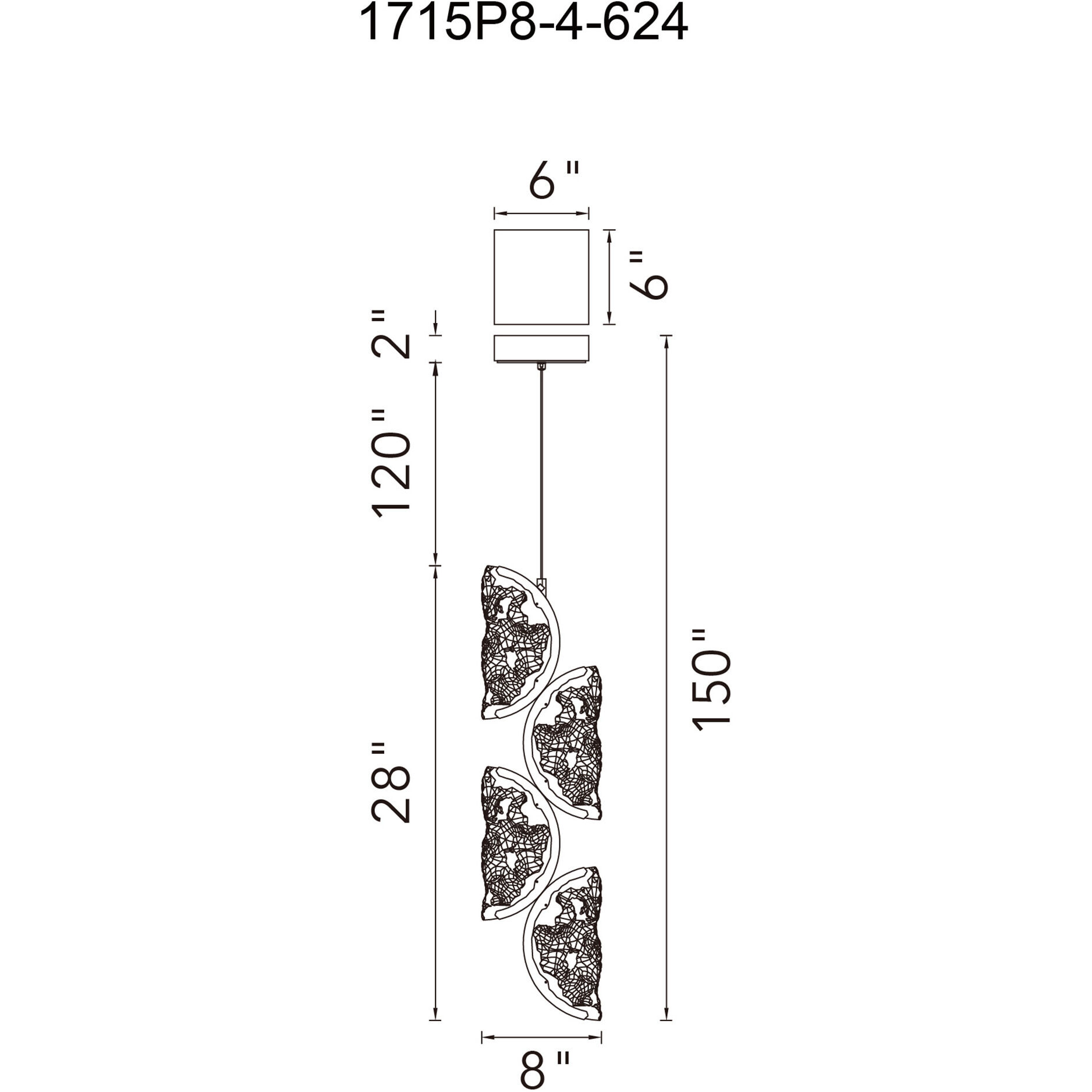Moon LED 8 inch Brass Mini Pendant Ceiling Light